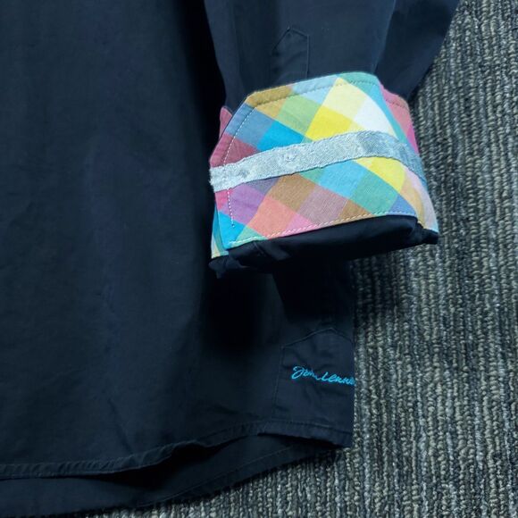 John Lennon Dress Shirt Sz Mens 4XL Button Up Long Sleeve Colorful Collar Sleeve - Picture 5 of 15